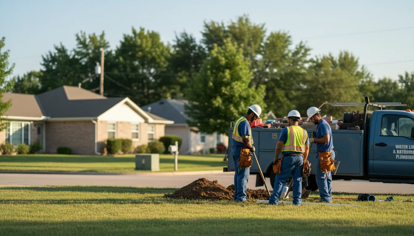 Residential water line and bathroom plumbing service in Zearing, IA